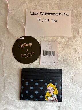 Alice Polka Dot Card Holder - Black